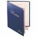 Book Cloth 2 Panel Classic Menu Cover w/ Sewn In Protector (8 1/2"x14")